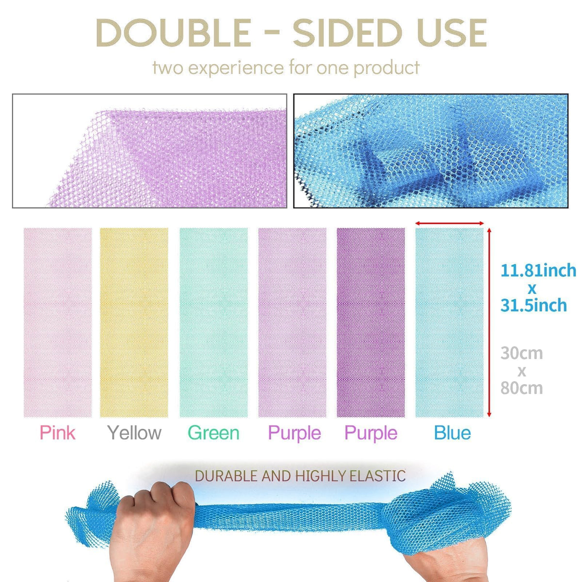 UJFQBH African Bath Sponge in purple colour