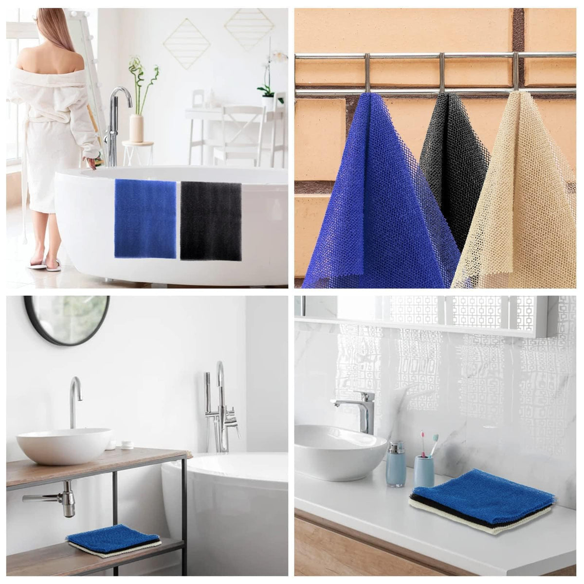 UJFQBH African Bath Sponge in use for household cleaning