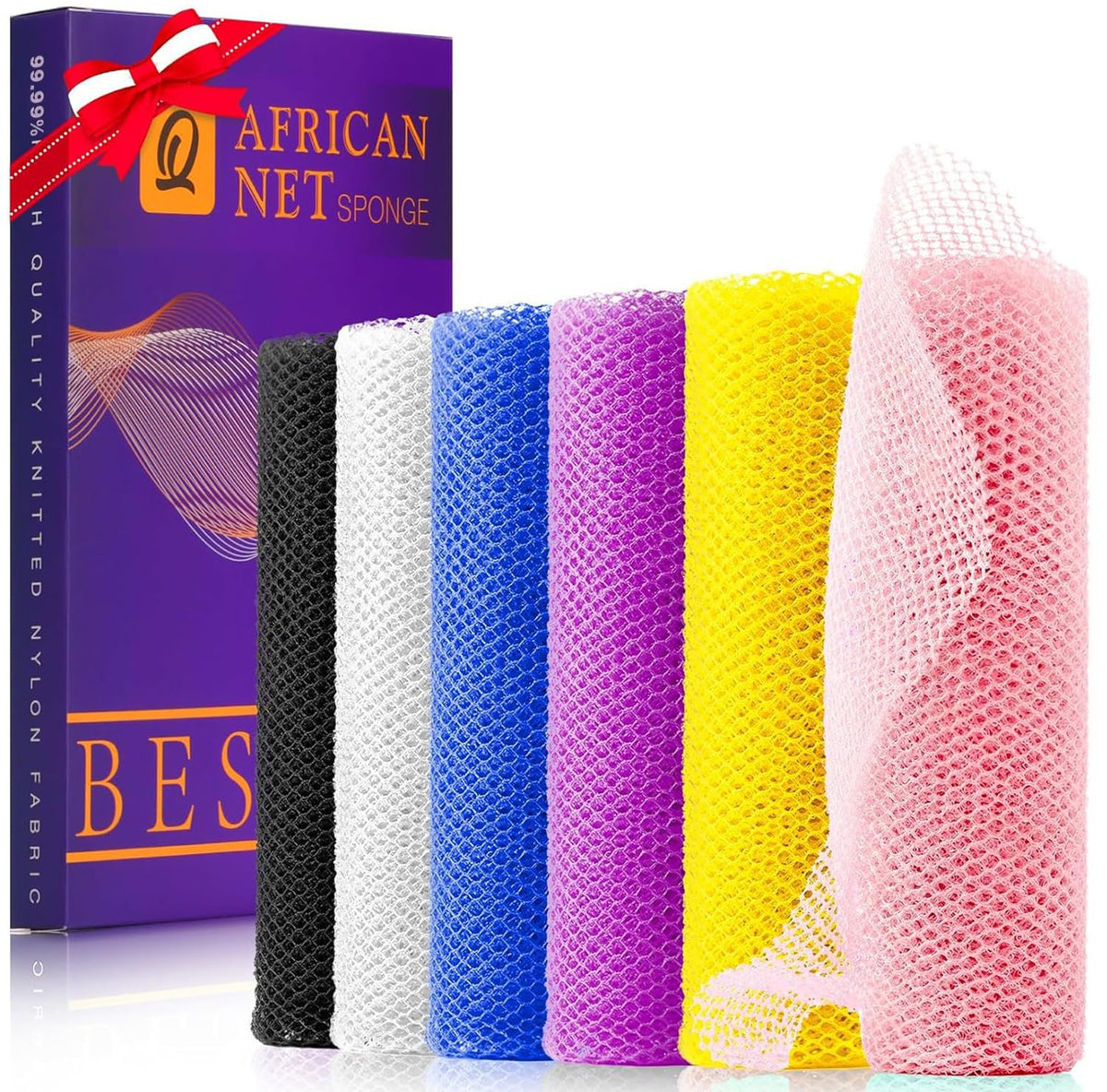 UJFQBH African Bath Sponge Set in multiple colours