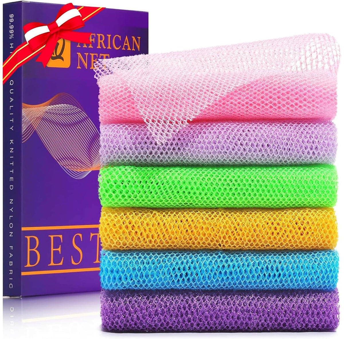 UJFQBH African Bath Sponge Set in multiple colours
