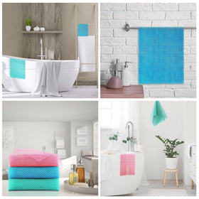 UJFQBH African Exfoliating Net Bath Sponge displayed with packaging