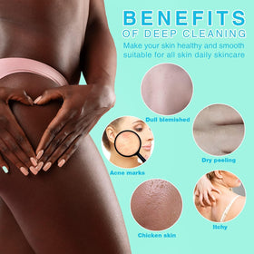 UJFQBH African Exfoliating Net Bath Sponge vacuum-packed