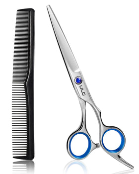 ULG Hair Cutting Scissors 6.5-inch blue model front view
