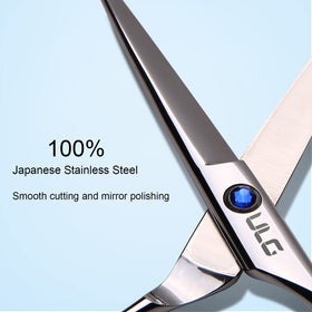 ULG Hair Cutting Scissors 6.5 inch ergonomic offset grip
