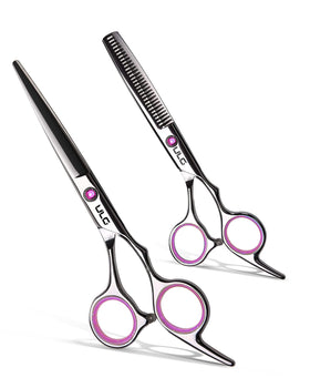 ULG Hair Cutting Scissors 6.5 inch pink model front view