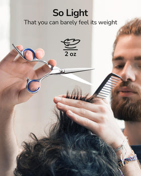 ULG Hair Cutting Scissors 6.5 inch with ergonomic offset grip