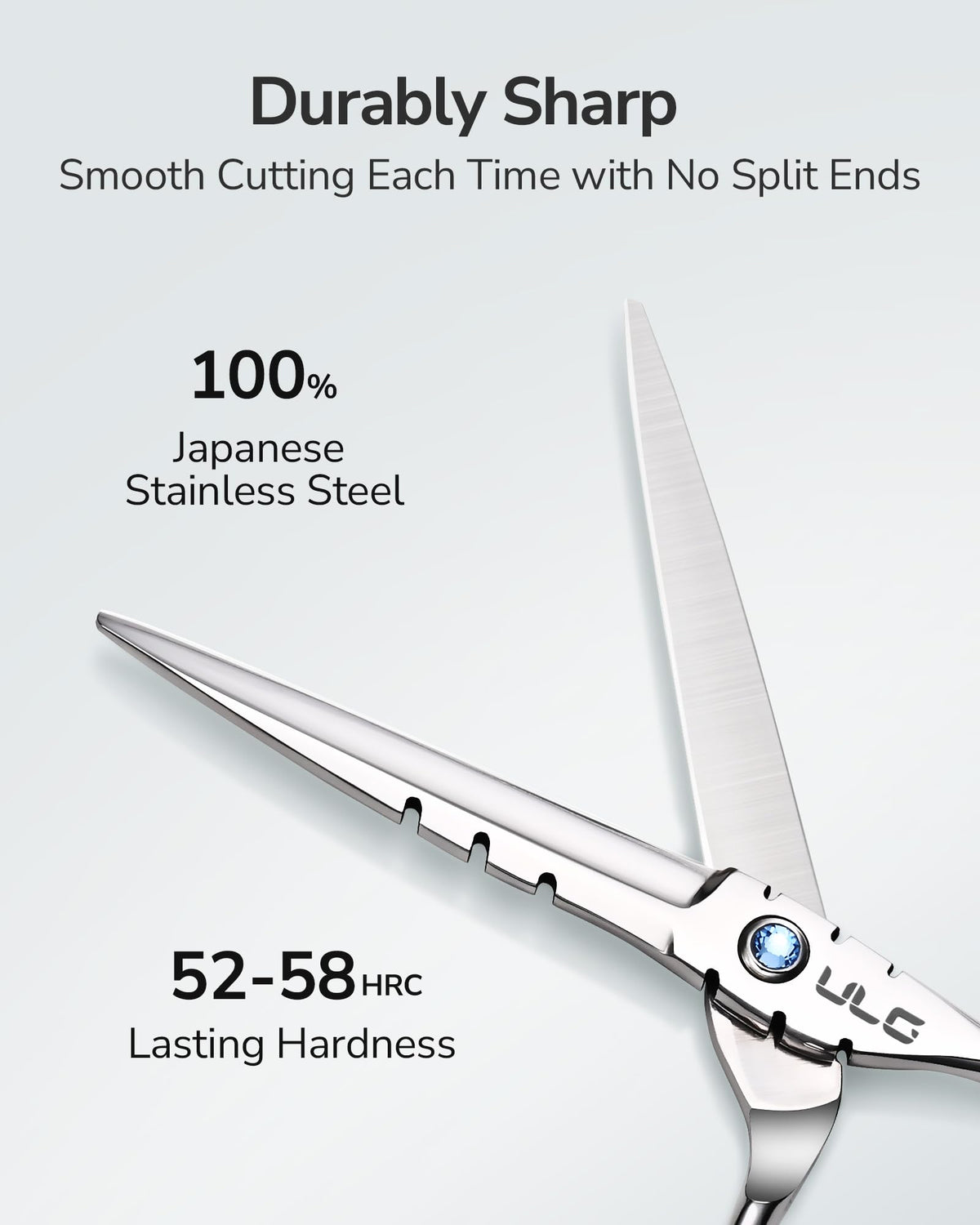 ULG Hair Cutting Scissors ergonomic offset grip
