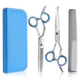 ULG Hair Cutting Scissors for Kids front view with ergonomic handles