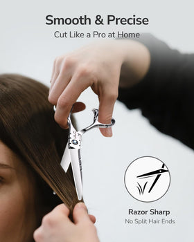 ULG Hair Cutting Scissors in a salon setting