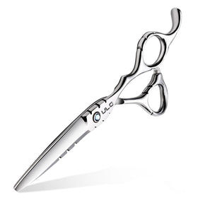 ULG Hair Cutting Scissors on a hair cutting station