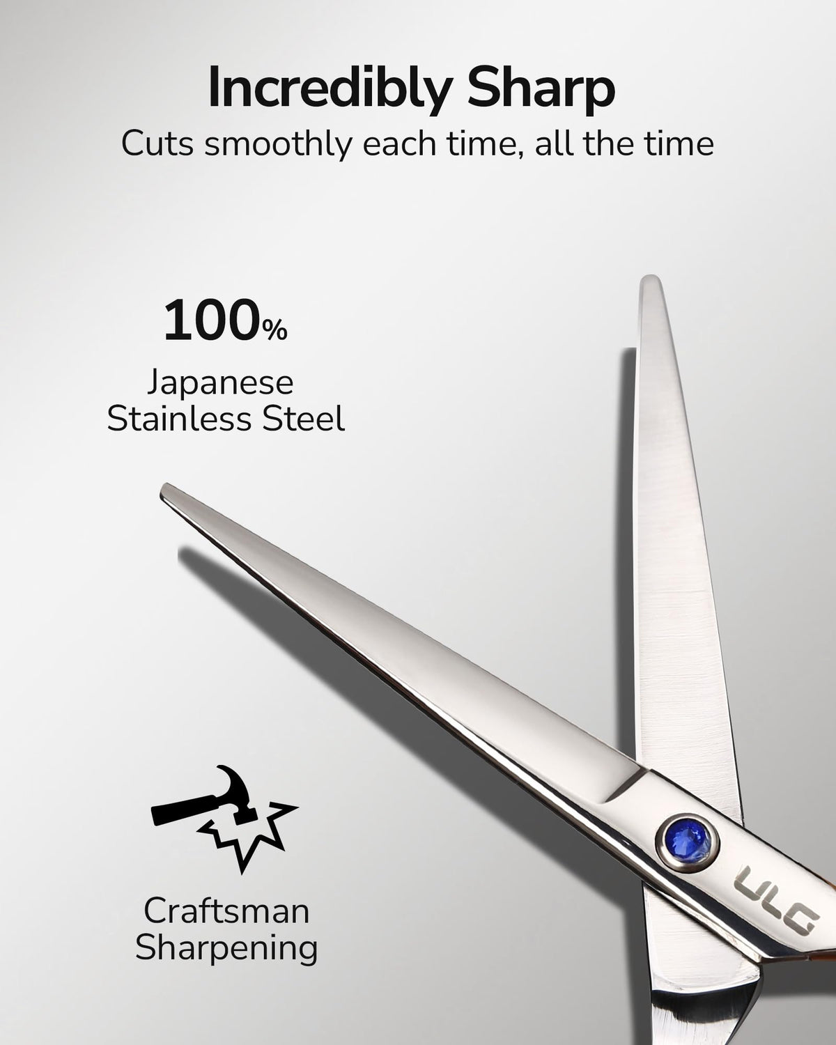 ULG Hair Cutting Scissors with ergonomic grip