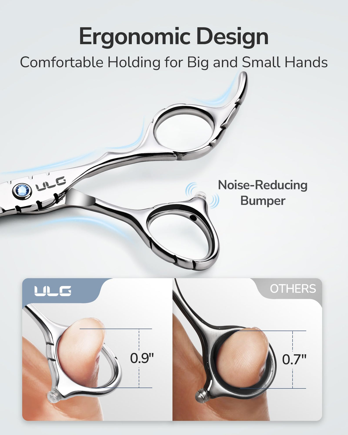 ULG Hair Cutting Scissors with luxurious gold diamond stones