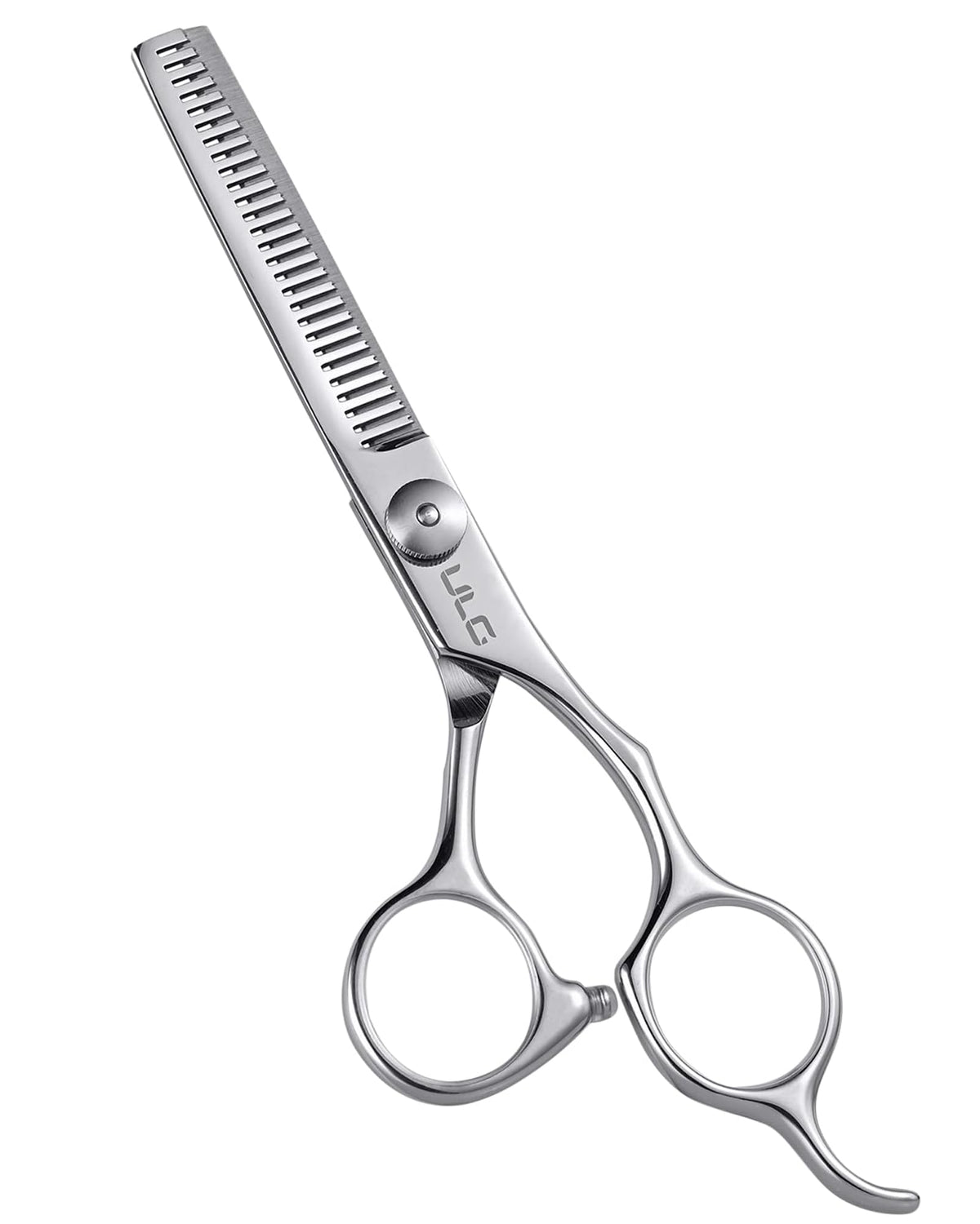 ULG Hair Thinning Scissors 6.5 inch front view with mirror finish
