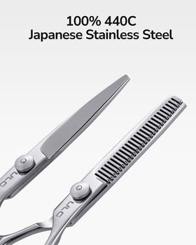 ULG Hair Thinning Scissors in use on hair