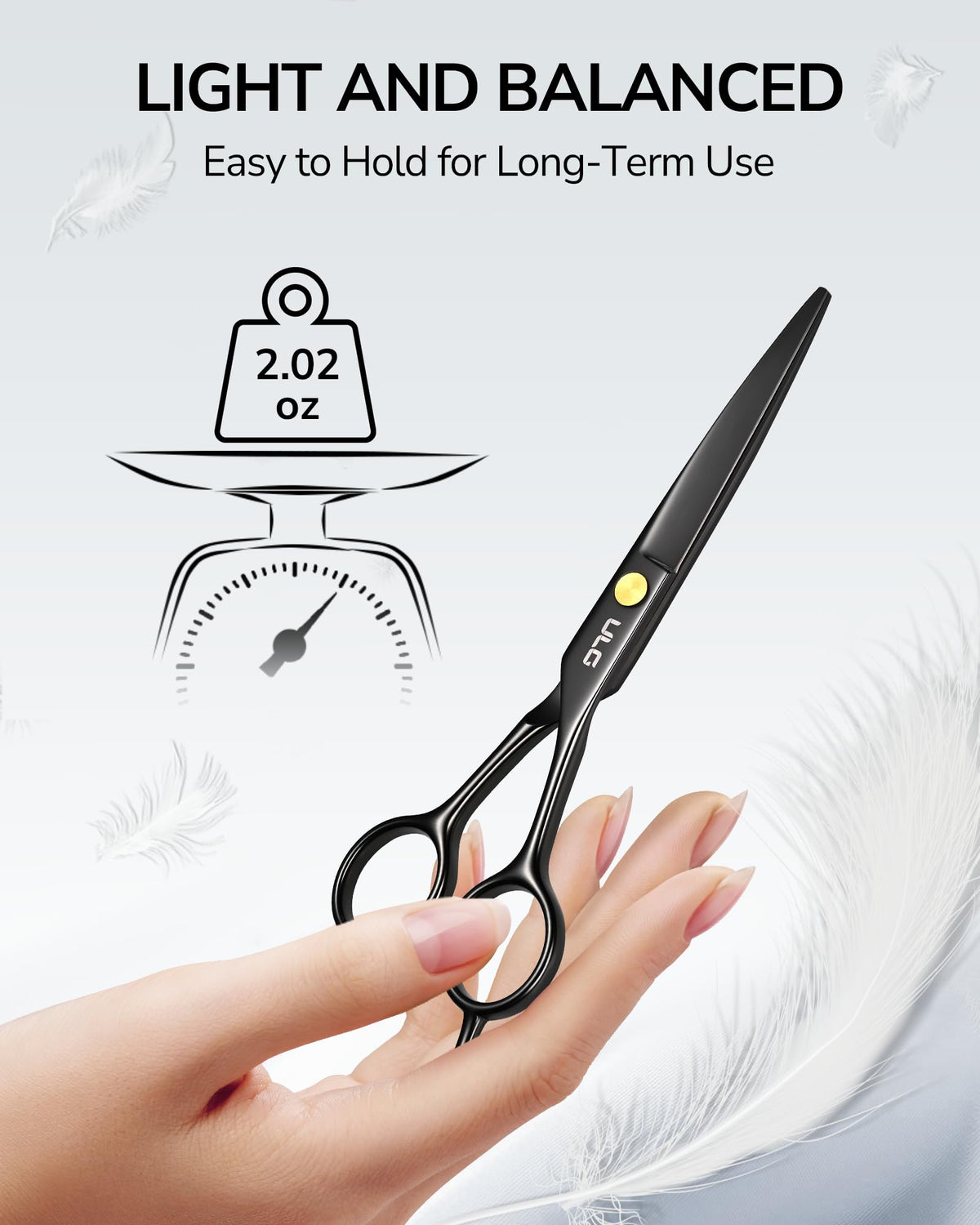 ULG Professional Hair Cutting Scissors with ergonomic grip
