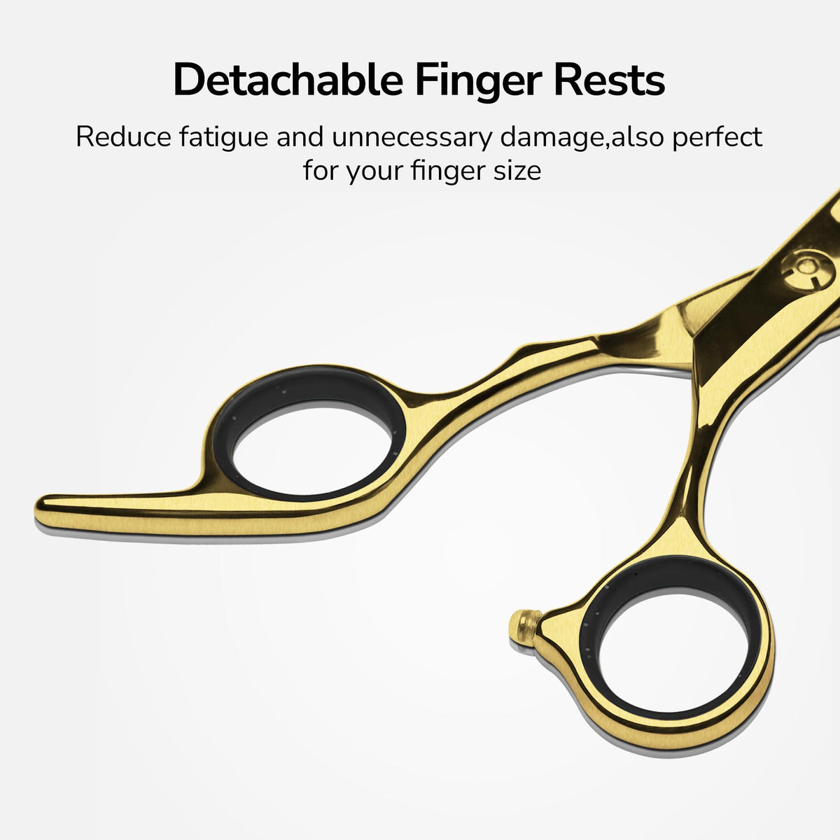 ULG scissors in use on hair for trimming