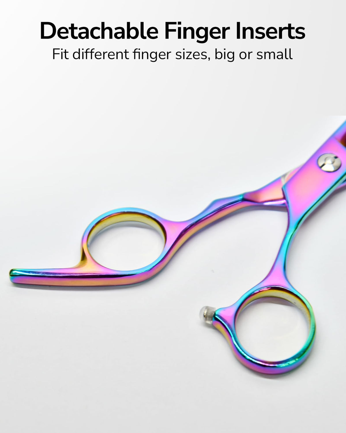 ULG scissors in use on long hair for trimming