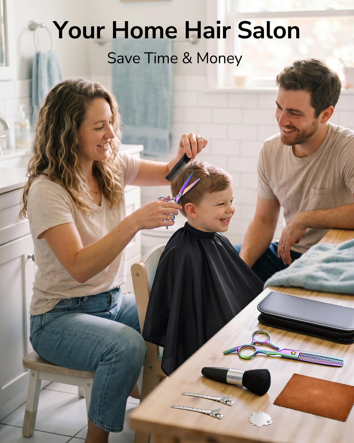 ULG waterproof cape included in hair cutting kit
