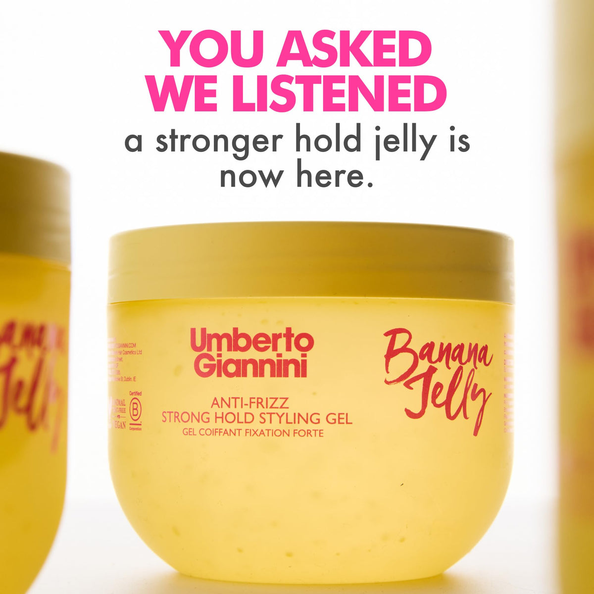 Umberto Giannini Banana Jelly Styling Gel 200ml with banana extract