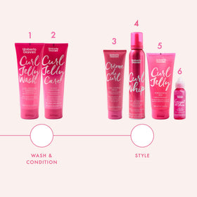Umberto Giannini Creme De Curl Control Cream application on curly hair