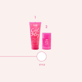 Umberto Giannini Curl Jelly Slick Back Duo on a bathroom counter