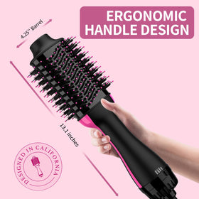 Umeely Hair Dryer Brush displaying heat control settings