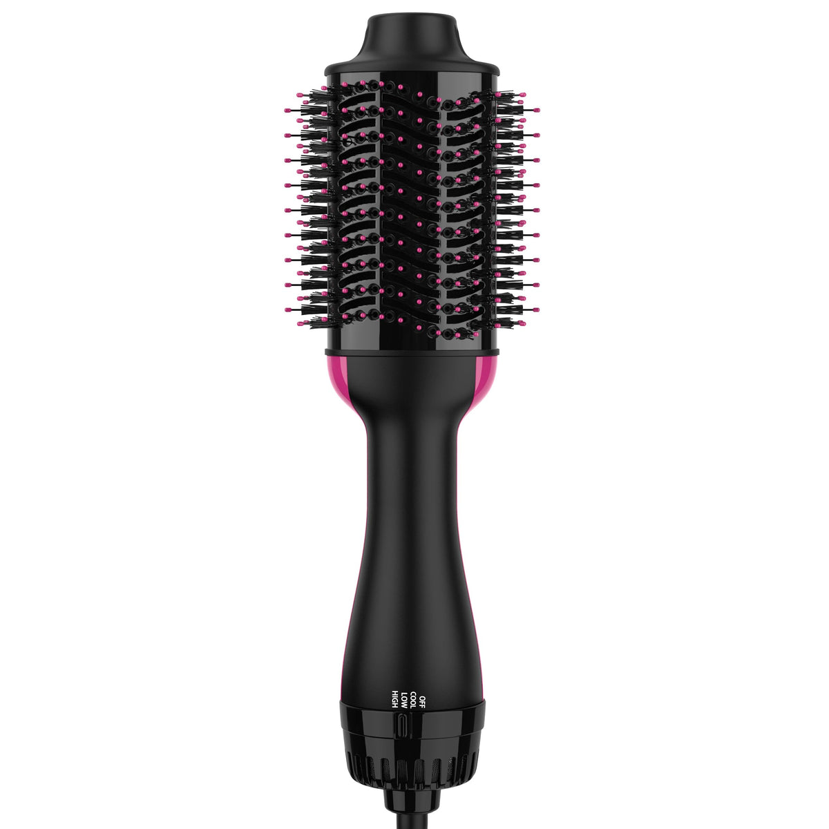 Umeely Hair Dryer Brush front view with ceramic barrel