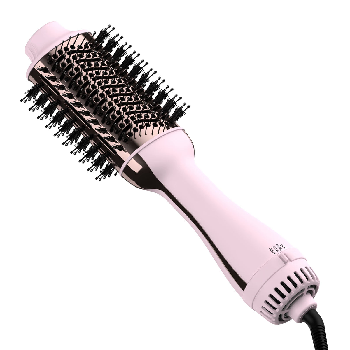 Umeely Hair Dryer Brush front view with ceramic barrel