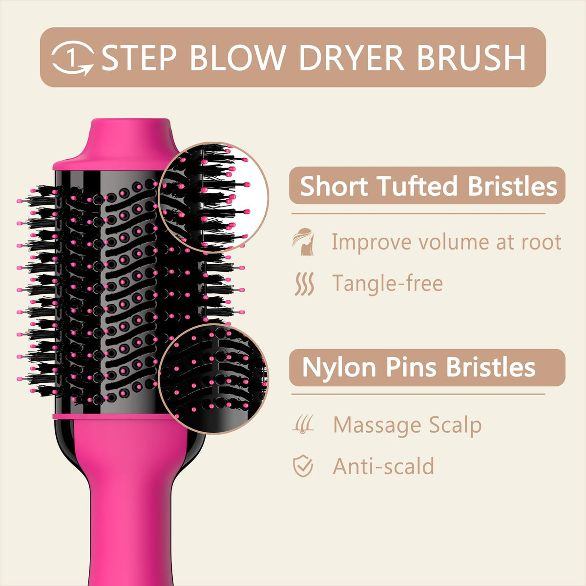 Umeely Hair Dryer Brush packaging with product details