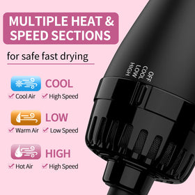 Umeely Hair Dryer Brush showing oval-shaped barrel