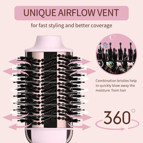 Umeely Hair Dryer Brush side view showing design
