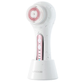 Umickoo Electric Facial Cleansing Brush front view with 5 brush heads
