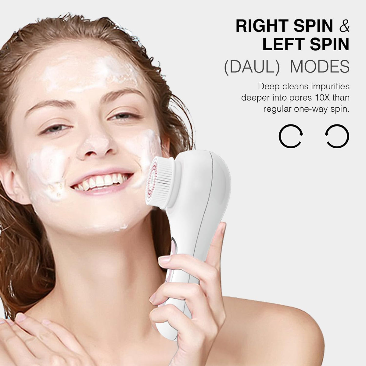 Umickoo Electric Facial Cleansing Brush in use with water