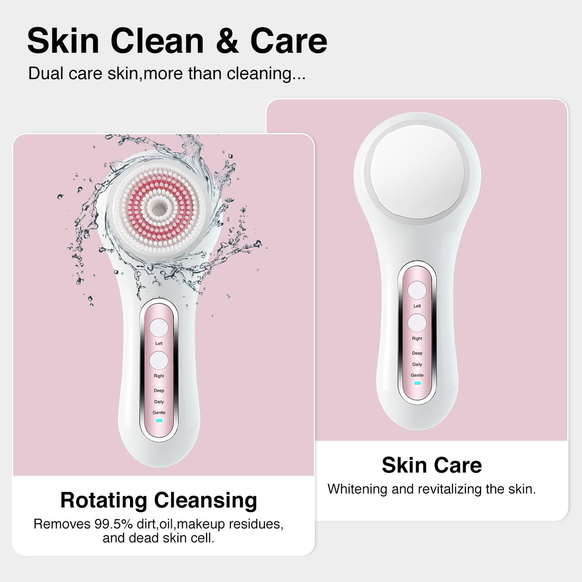 Umickoo Electric Facial Cleansing Brush with soft silicone head