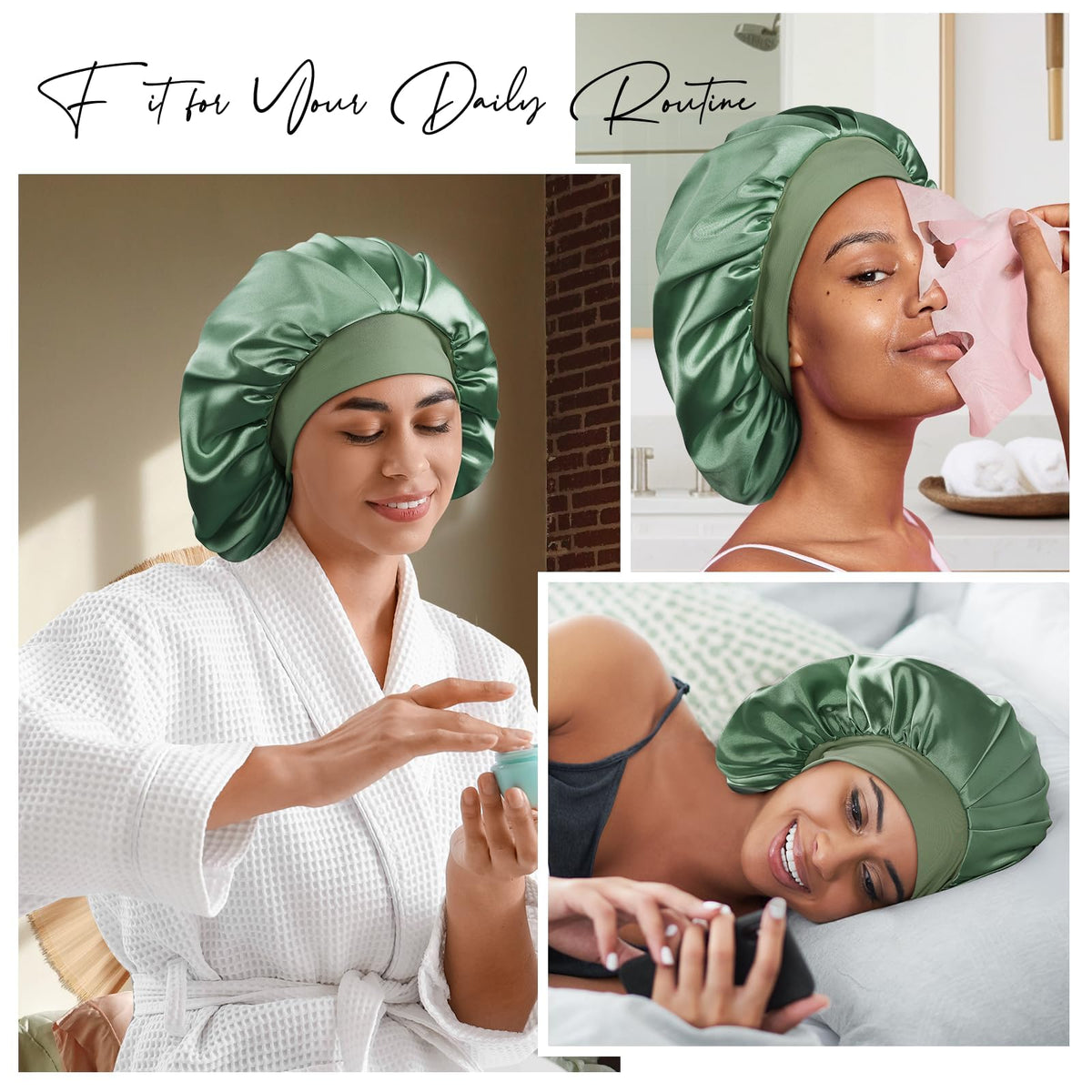 Umisleep Bonnet on a pillow showcasing its size and fit