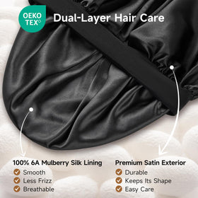 Umisleep Silk Lined Bonnet showing adjustable buckle