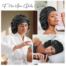 Umisleep Silk Lined Bonnet showing inner silk layer