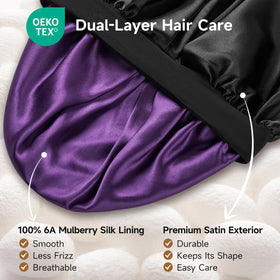 Umisleep Silk Lined Bonnet side view showing adjustable buckle
