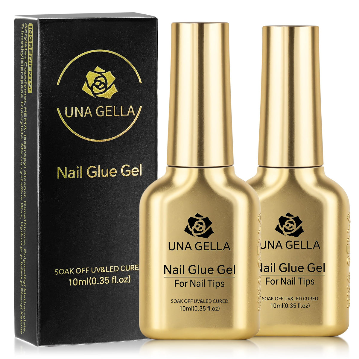 UNA GELLA 6-in-1 Gel Nail Glue 10ml front view