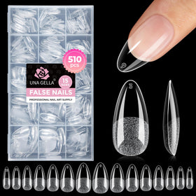UNA GELLA Almond Gel Nail Tips 510Pcs front view