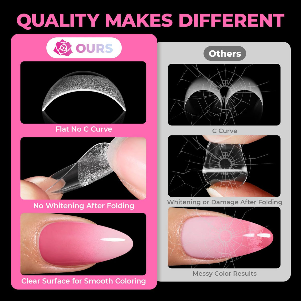 UNA GELLA Almond Nail Tips in use during a DIY manicure