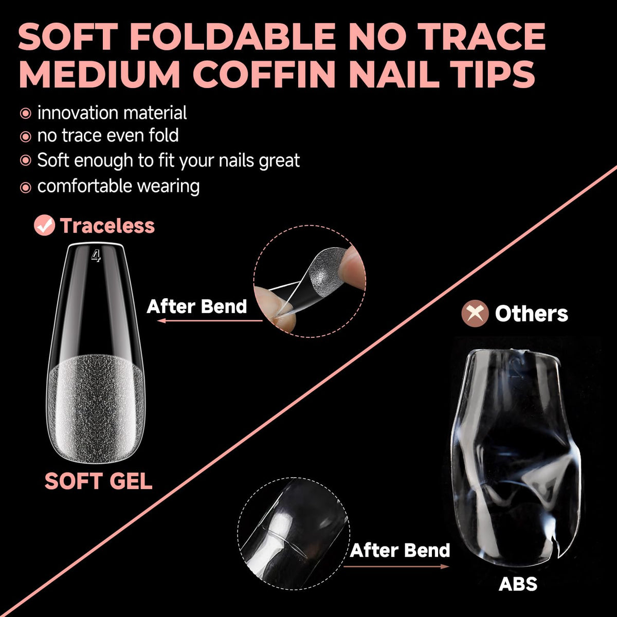 UNA GELLA coffin nail tips in a lifestyle setting