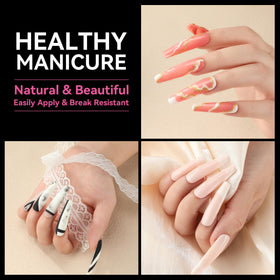 UNA GELLA coffin nail tips in various sizes