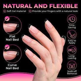 UNA GELLA coffin nails tips packaging