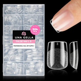 UNA GELLA Extra Short Square Nail Tips 504pcs front view