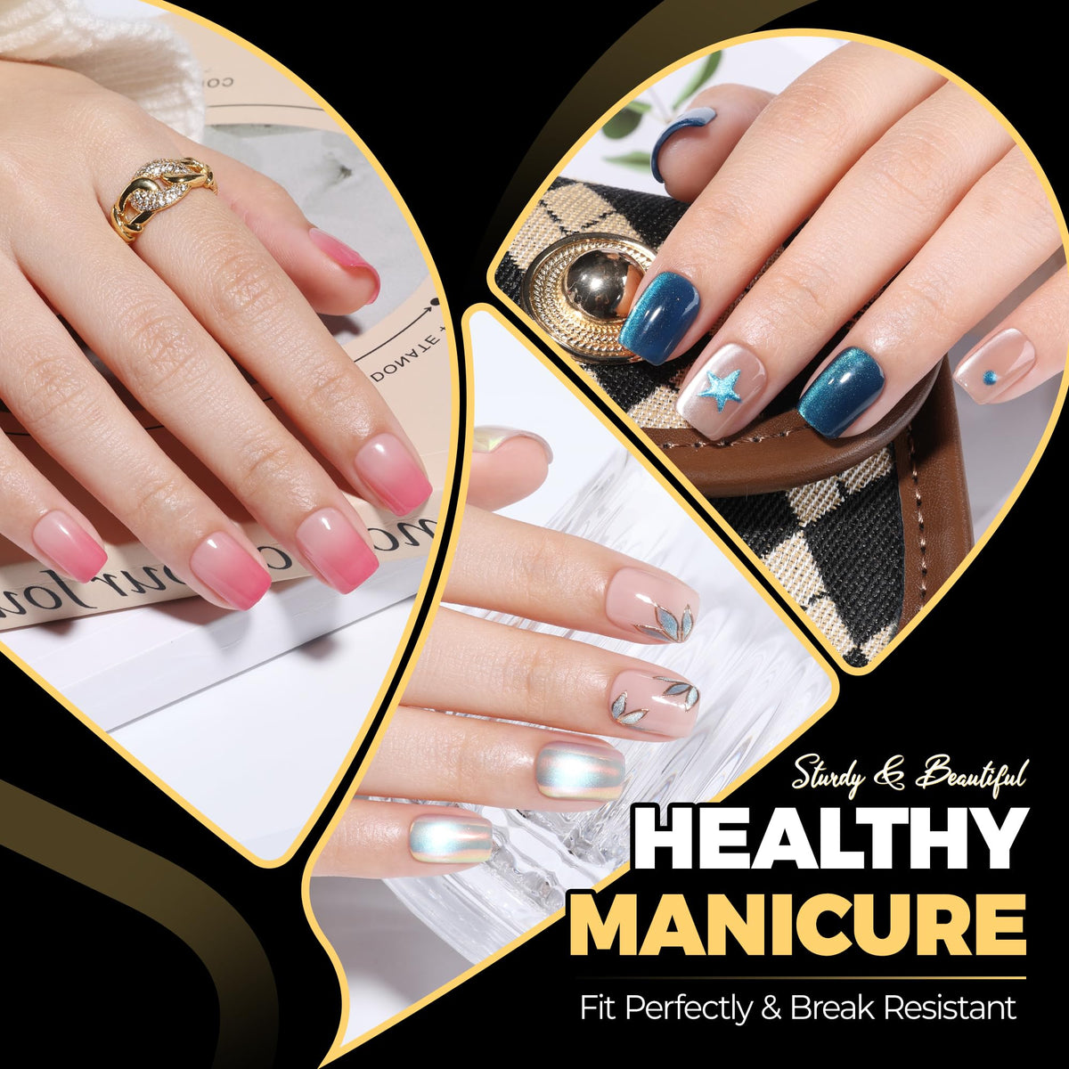 UNA GELLA Extra Short Square Nail Tips packaging