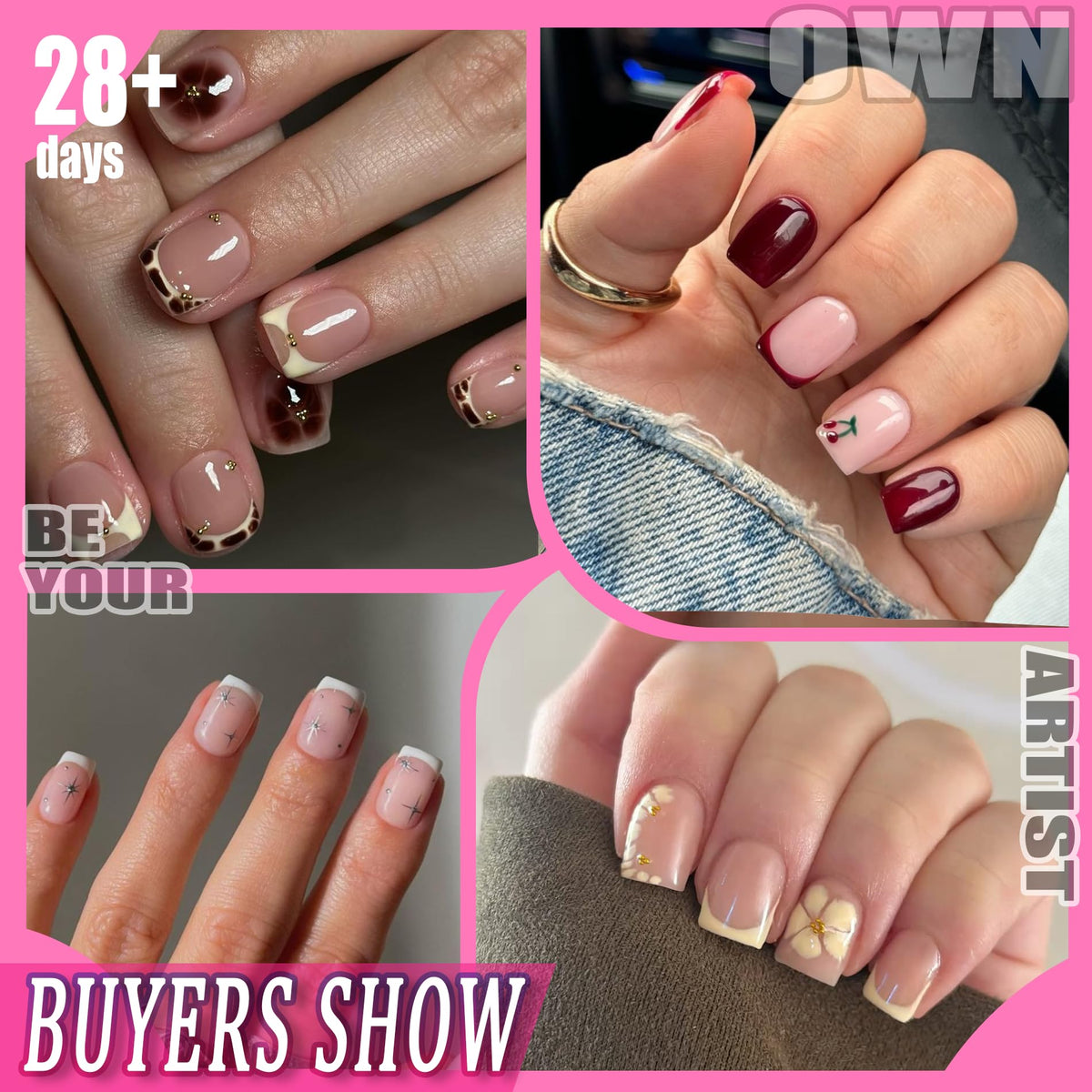 UNA GELLA Extra Short Square Nail Tips packaging