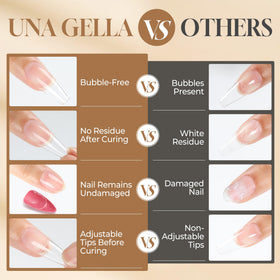 UNA GELLA Gel Nail Glue beside nail art tools