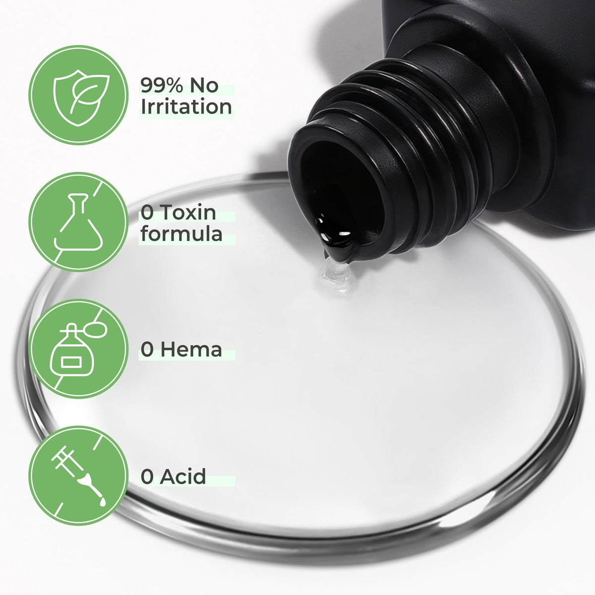 UNA GELLA Gel Nail Glue showing gel consistency