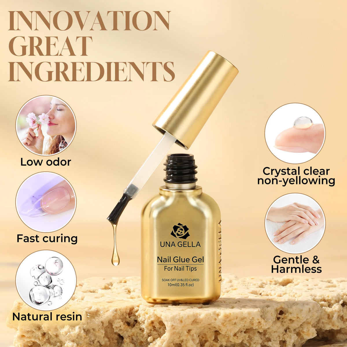 UNA GELLA Gel Nail Glue texture close-up